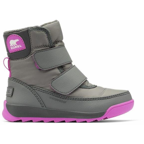 NEW in box Sorel Whitney II Strap Boot Toddler Size 6 Grey & Pink - Picture 1 of 9